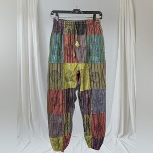 Tibetan Handmade cotton Patchwork Bloomer joggers Sz Medium bohemian